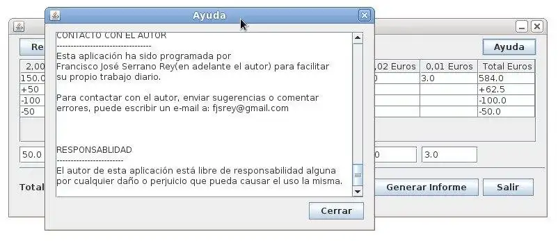 Загрузите веб-инструмент или веб-приложение Control Monedas
