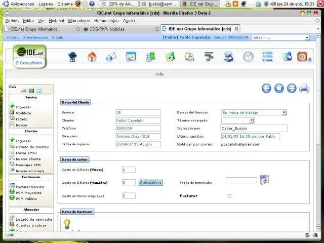 Download web tool or web app Control y gestion de Servicio tecnico