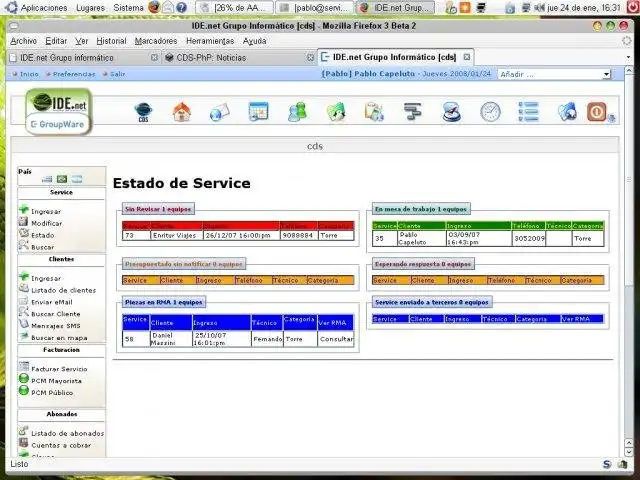 Download web tool or web app Control y gestion de Servicio tecnico