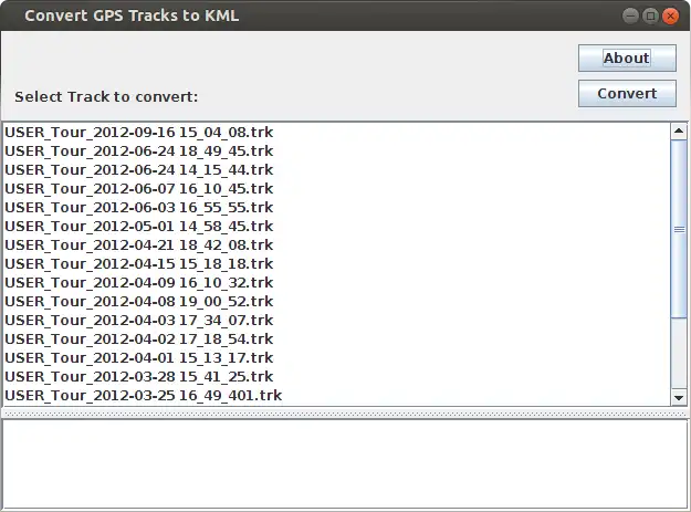 Download web tool or web app Convert GPS-Tracks to KML to run in Linux online