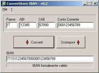 Scarica strumento web o web app Convertitore IBAN