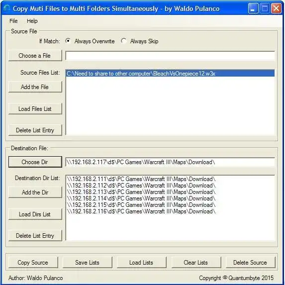 Descargar herramienta web o aplicación web Copiar archivos múltiples a directorios múltiples