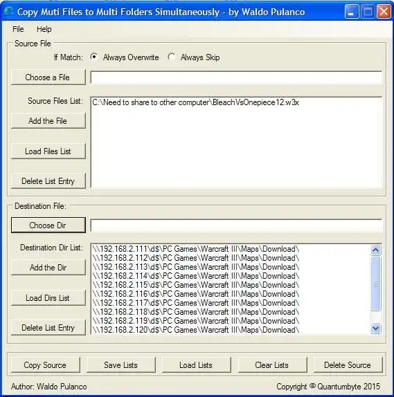 Download web tool or web app Copy Multi Files to Multi Directories