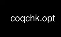 เรียกใช้ coqchk.opt ในผู้ให้บริการโฮสต์ฟรีของ OnWorks ผ่าน Ubuntu Online, Fedora Online, โปรแกรมจำลองออนไลน์ของ Windows หรือโปรแกรมจำลองออนไลน์ของ MAC OS