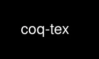 قم بتشغيل coq-tex في مزود استضافة OnWorks المجاني عبر Ubuntu Online أو Fedora Online أو محاكي Windows عبر الإنترنت أو محاكي MAC OS عبر الإنترنت