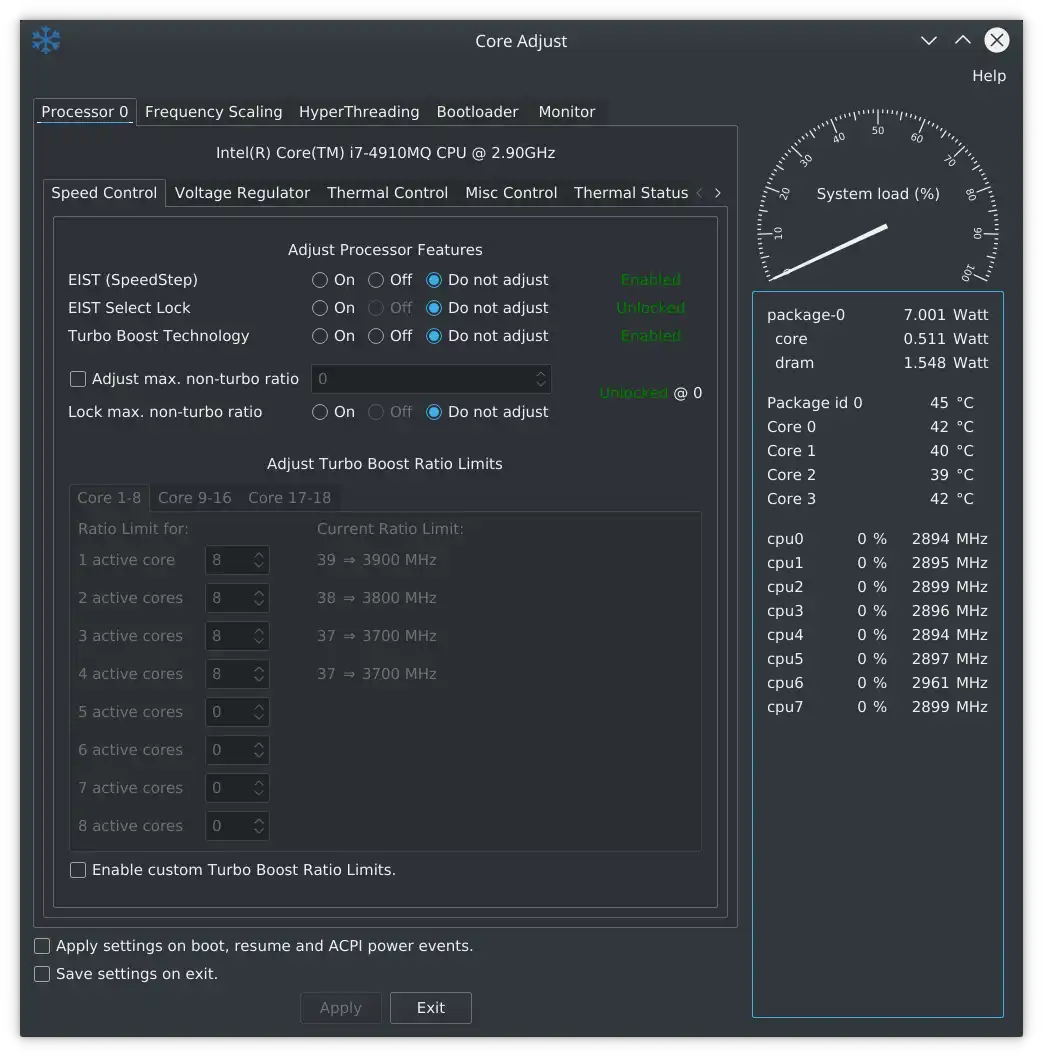Download web tool or web app Core Adjust
