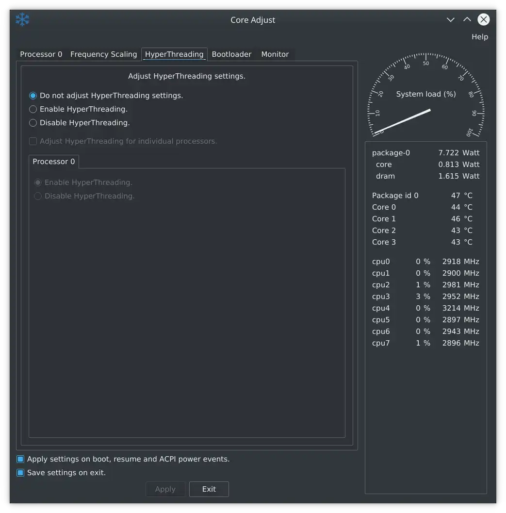 Download web tool or web app Core Adjust