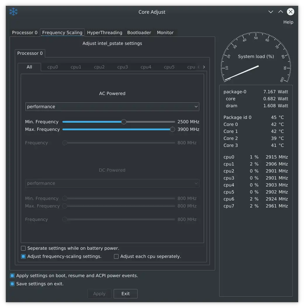 Download web tool or web app Core Adjust
