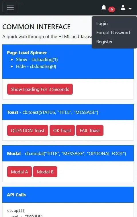 قم بتنزيل أداة الويب أو تطبيق الويب Core Boxx - Modular PHP Framework