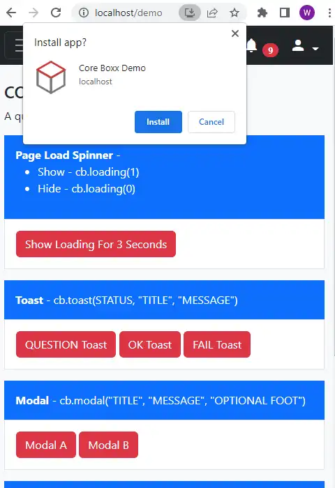 Unduh alat web atau aplikasi web Core Boxx - Modular PHP Framework