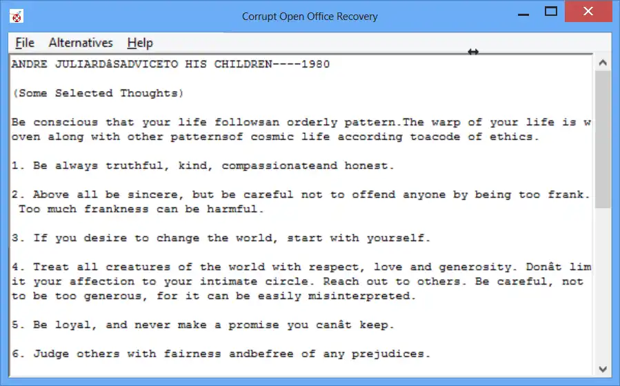 Download web tool or web app Corrupt Open Office Recovery