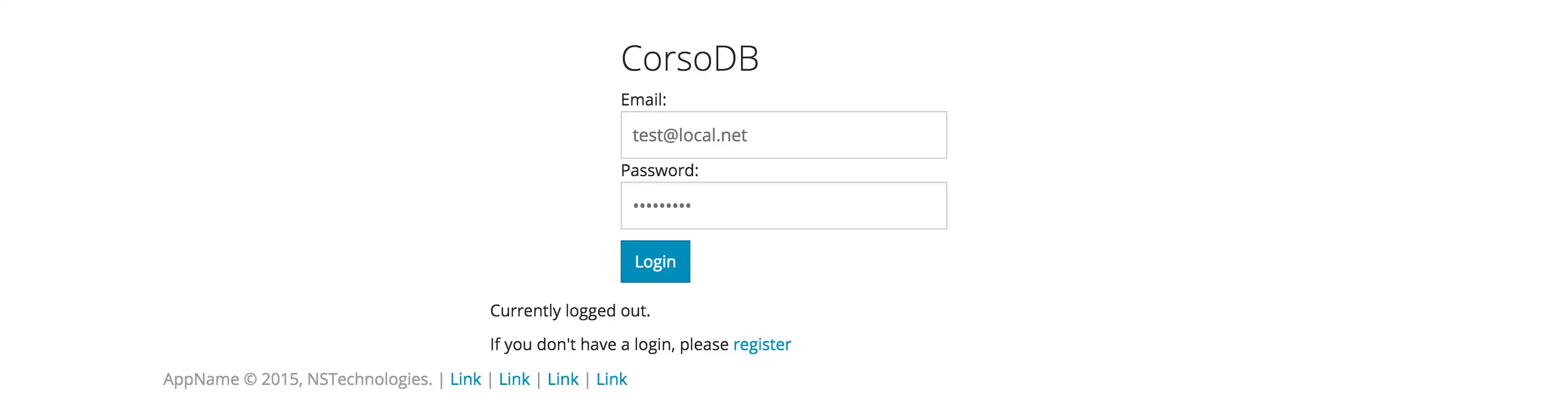 Завантажте веб-інструмент або веб-додаток CorsoDB Web Application Framework