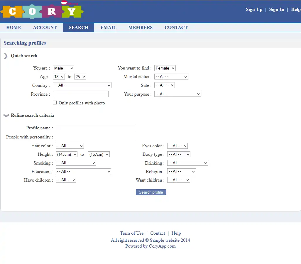 Descargar la herramienta web o la aplicación web Cory Dating script