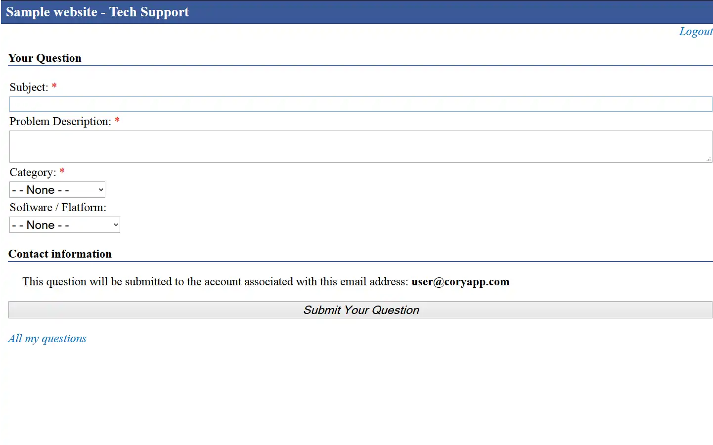 Download web tool or web app Cory Support