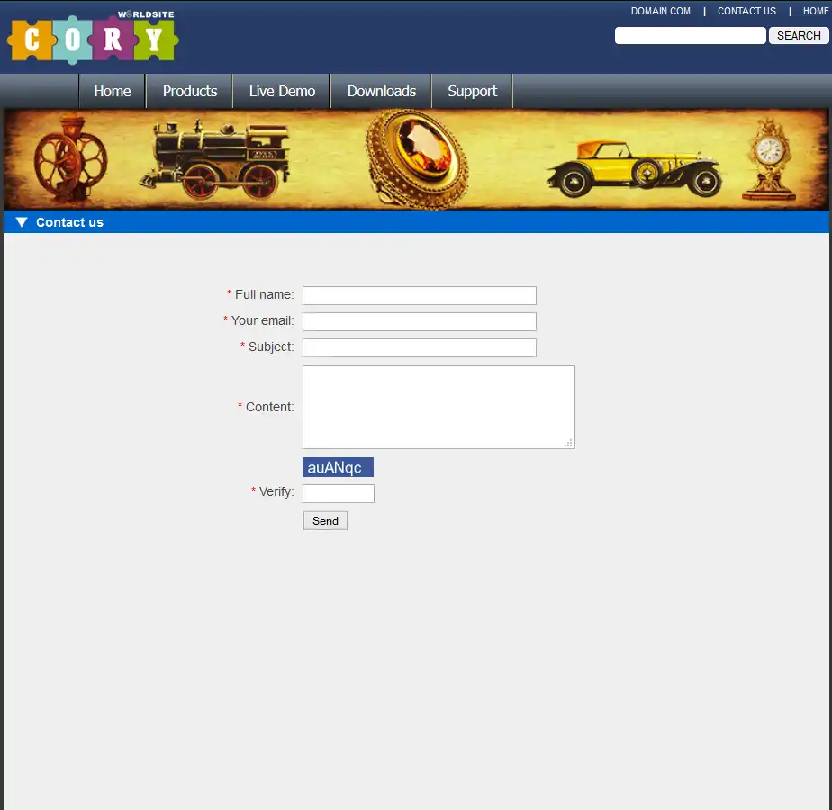 Mag-download ng web tool o web app Cory World Site