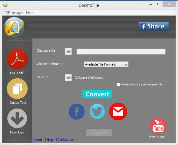 Download web tool or web app CosmoFile