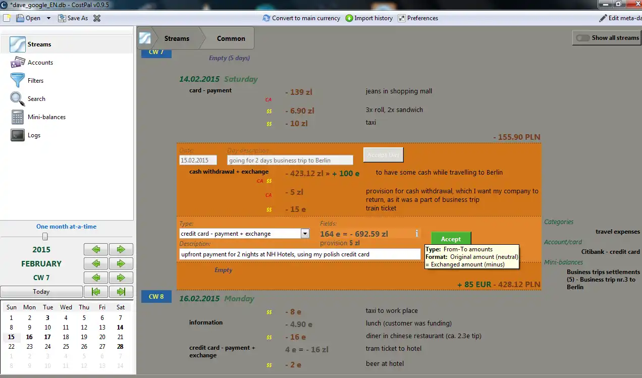 Muat turun alat web atau apl web CostPal