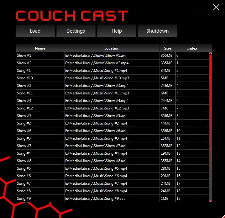 Download web tool or web app Couch Cast Media Server