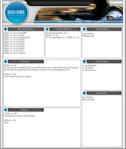 Unduh alat web atau aplikasi web CounterStrikeSource // CMS