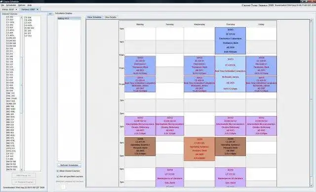 Download web tool or web app Course Scheduler