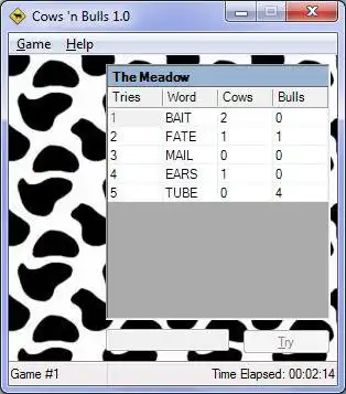 ابزار وب یا برنامه وب Cows n Bulls را برای اجرا در لینوکس به صورت آنلاین دانلود کنید