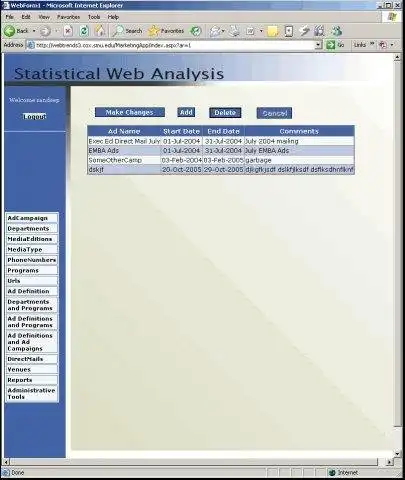 Download web tool or web app CoxMarketingTracker