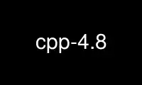 Exécutez cpp-4.8 dans le fournisseur d'hébergement gratuit OnWorks sur Ubuntu Online, Fedora Online, l'émulateur en ligne Windows ou l'émulateur en ligne MAC OS