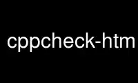 Voer cppcheck-htmlreport uit in de gratis hostingprovider van OnWorks via Ubuntu Online, Fedora Online, Windows online emulator of MAC OS online emulator