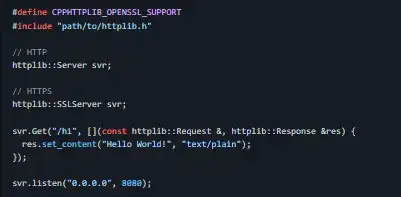 Web aracını veya web uygulamasını indirin cpp-httplib