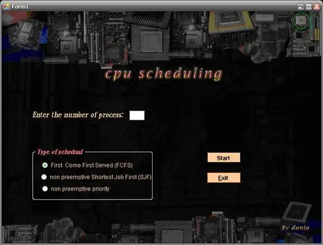 Download web tool or web app CPU schedule