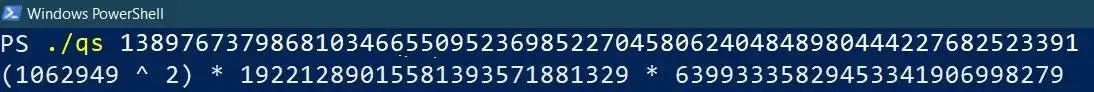 ดาวน์โหลดเครื่องมือเว็บหรือเว็บแอป C Quadratic-Sieve Source