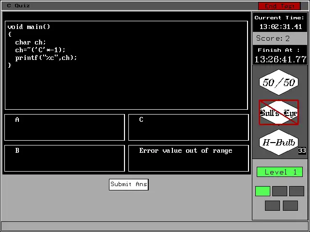 Descargue la herramienta web o la aplicación web C-Quiz