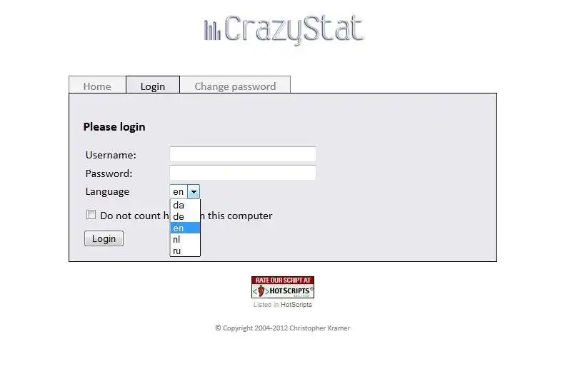 웹 도구 또는 웹 앱 다운로드 CrazyStat