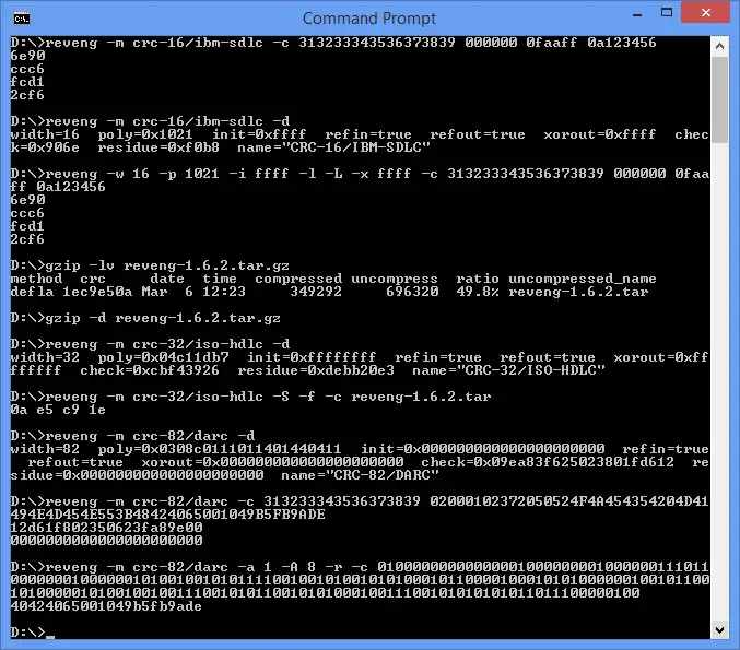Download web tool or web app CRC RevEng to run in Windows online over Linux online