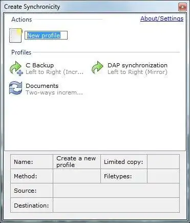 دانلود ابزار وب یا برنامه وب Create Synchronicity - Backup Sync