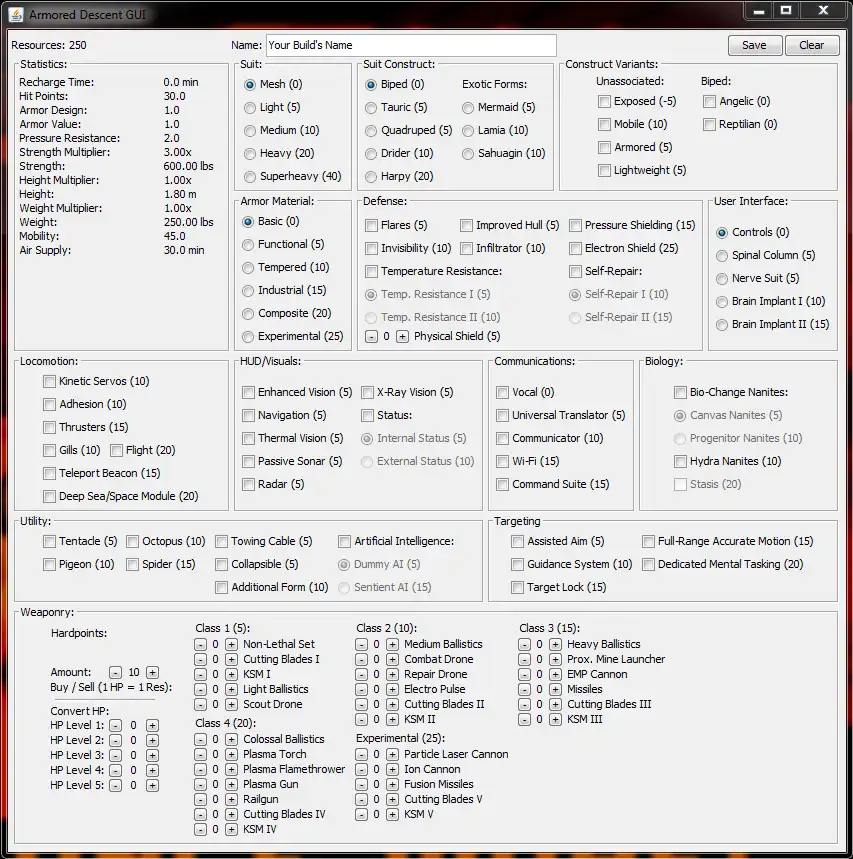 Download web tool or web app Create your own Armor - GUI