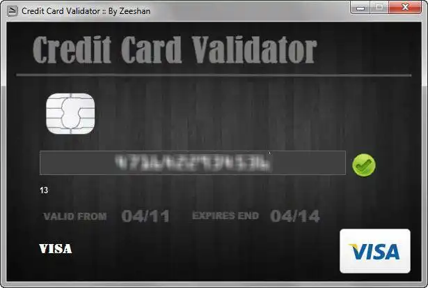 Download web tool or web app Credit Card Validator