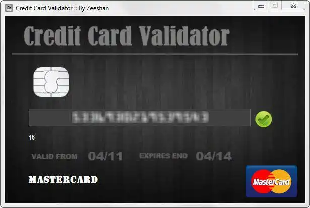 قم بتنزيل أداة الويب أو تطبيق الويب Credit Card Validator