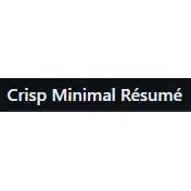 Free download Crisp Minimal Résumé Windows app to run online win Wine in Ubuntu online, Fedora online or Debian online