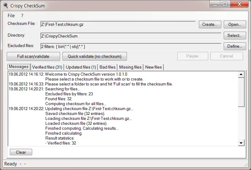 Download web tool or web app Crispy Checksum