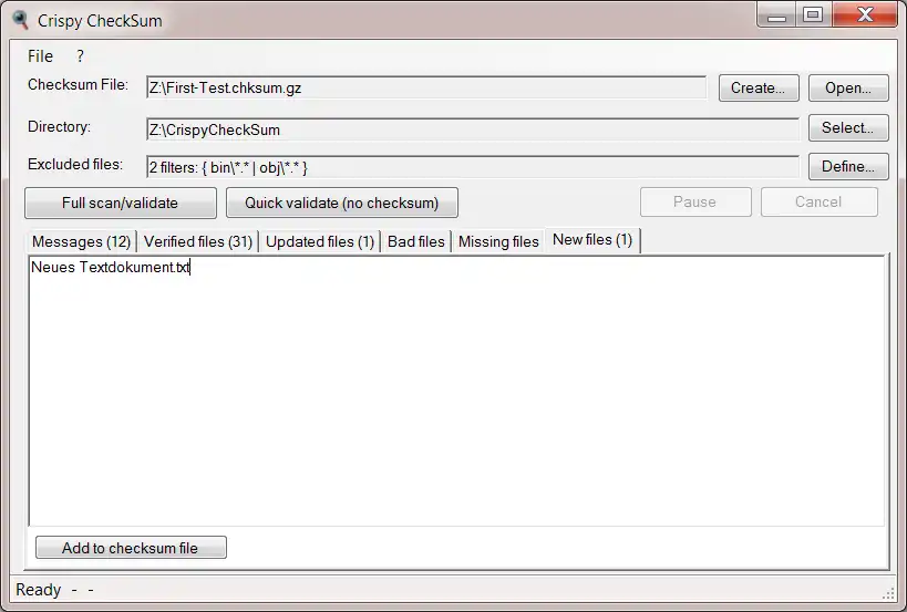 Download web tool or web app Crispy Checksum