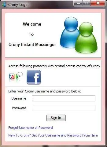 웹 도구 또는 웹 앱 Crony Instant Messenger 다운로드