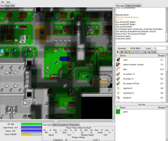 Download web tool or web app Crossfire RPG game to run in Linux online