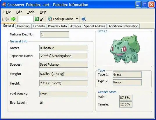 Descargue la herramienta web o la aplicación web Crossover Pokdex .net para ejecutar en Windows en línea sobre Linux en línea