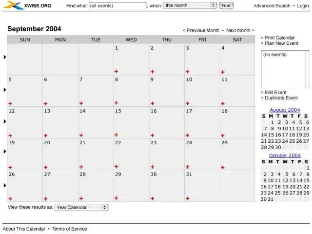 Загрузите веб-инструмент или веб-приложение Crosswise Web Calendar