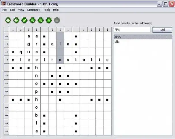 Unduh alat web atau aplikasi web Crossword Builder untuk dijalankan di Windows online melalui Linux online