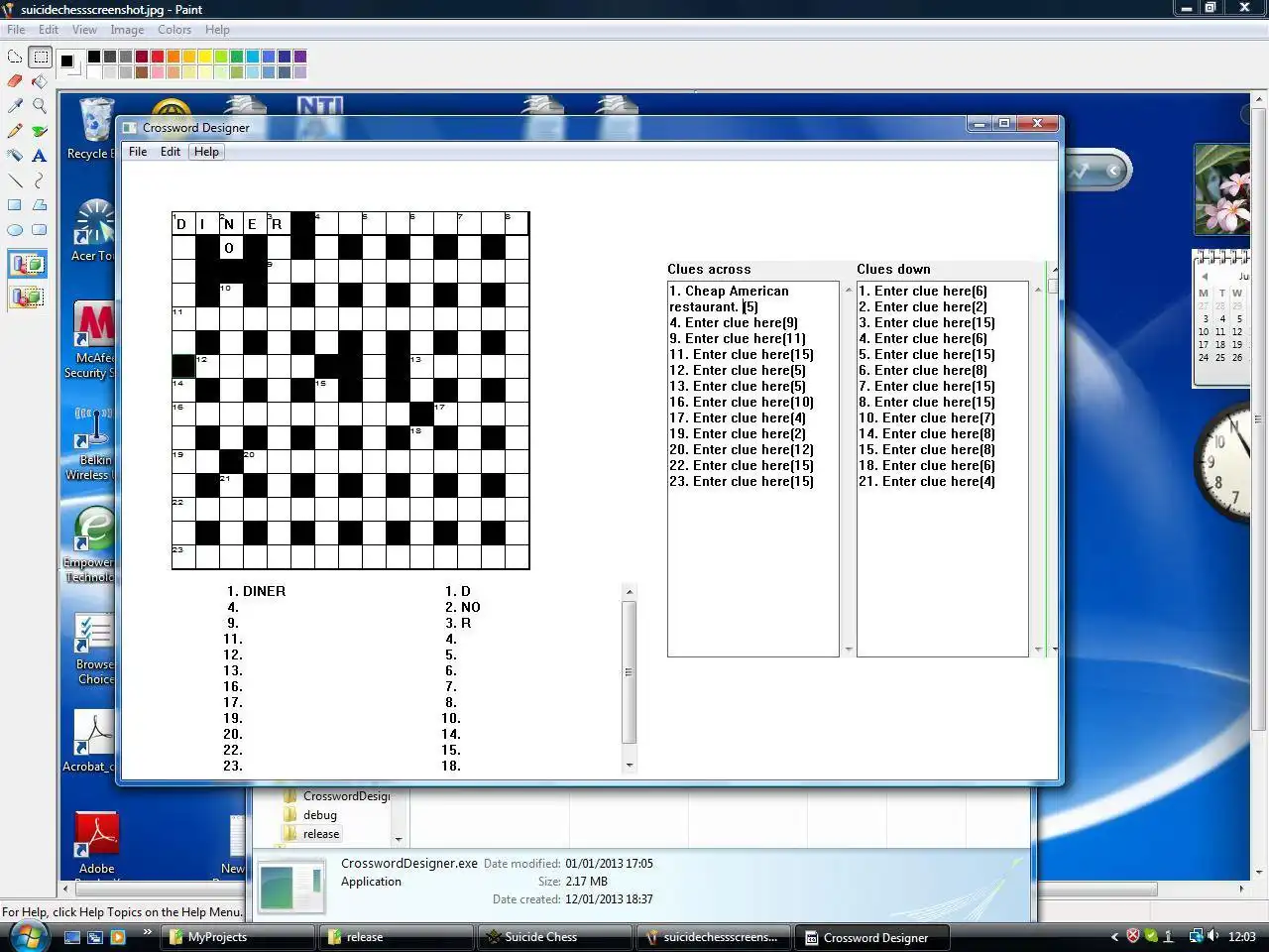 Download web tool or web app Crossword Designer to run in Windows online over Linux online