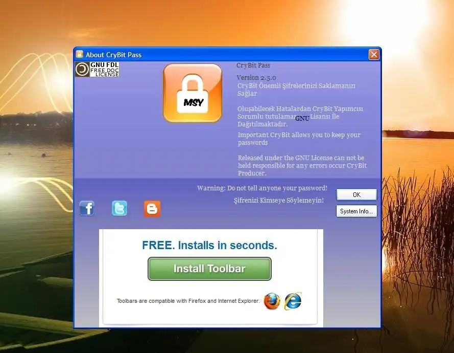 Download web tool or web app CryBit Password
