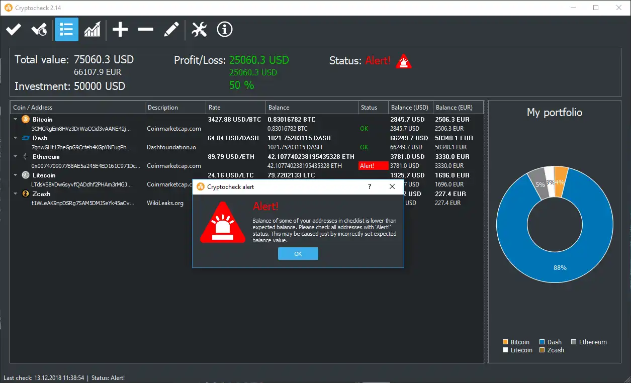 웹 도구 또는 웹 앱 Cryptocheck 다운로드