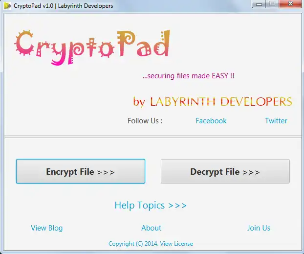 قم بتنزيل أداة الويب أو تطبيق الويب CryptoPad v1.0